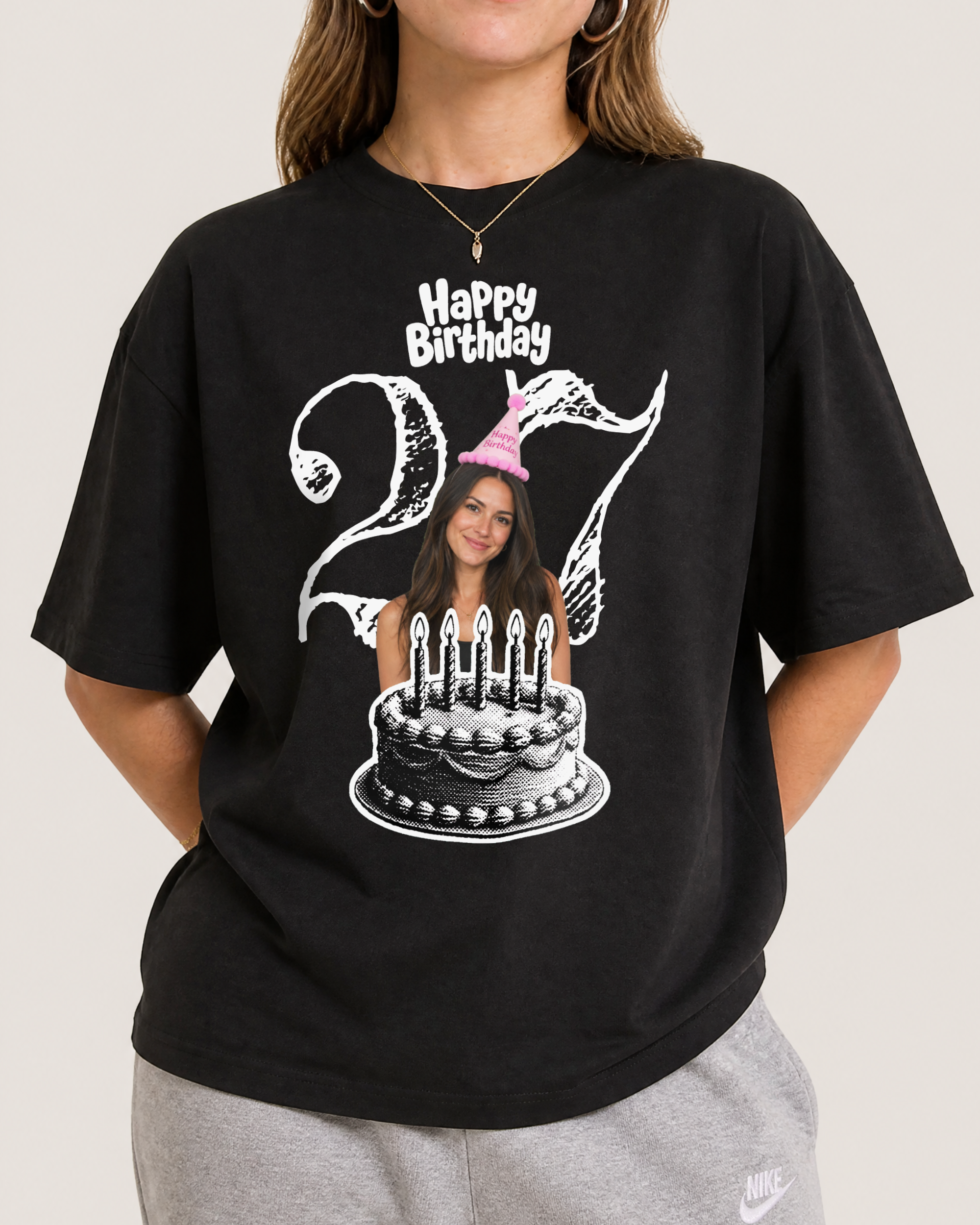 Custom Birthday Sketch Style Shirt