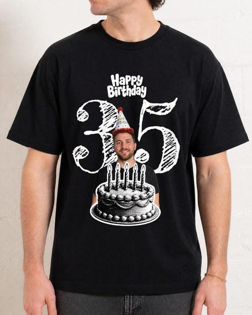 Custom Birthday Sketch Style Shirt