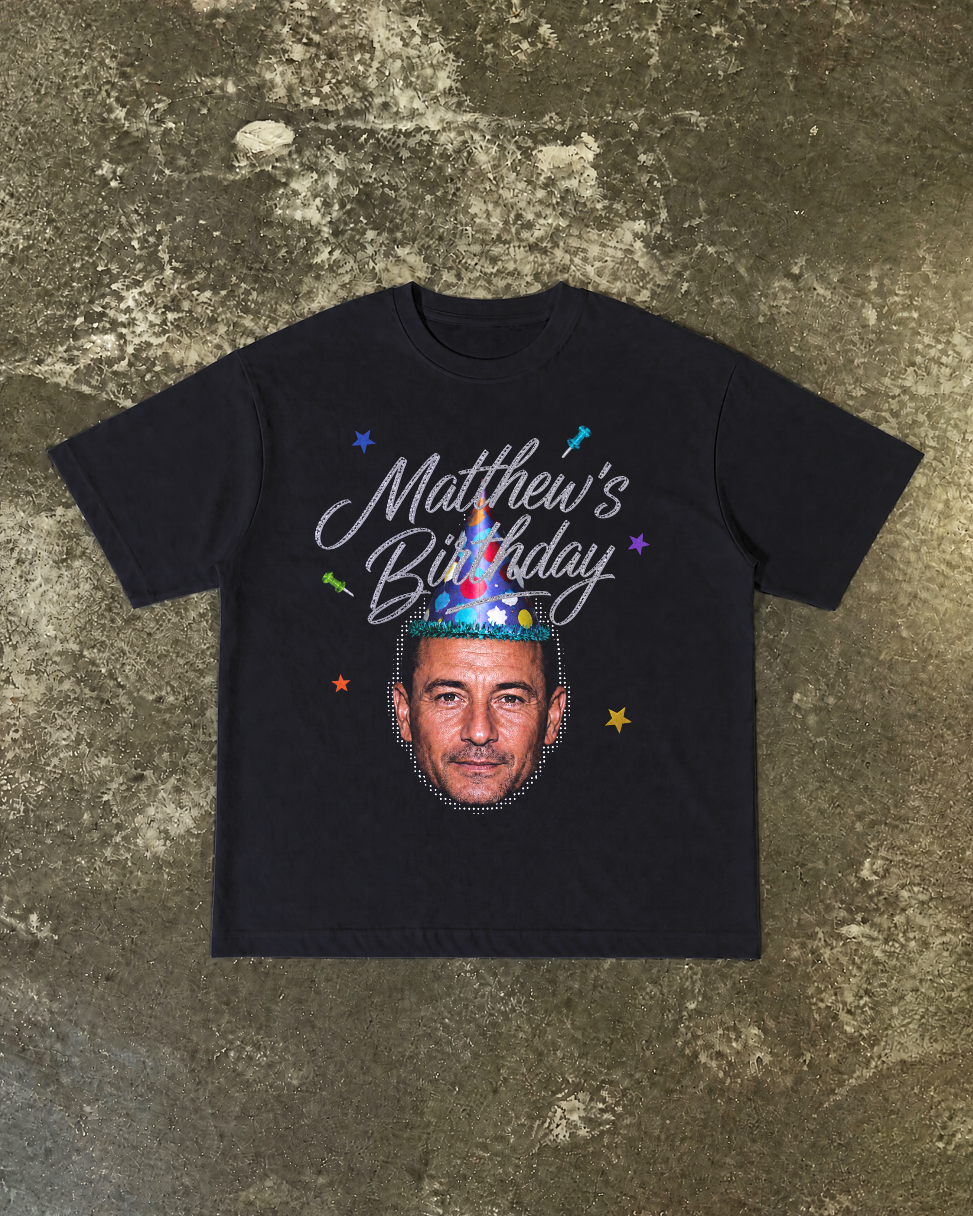 Custom Face and Birthday Hat Shirt