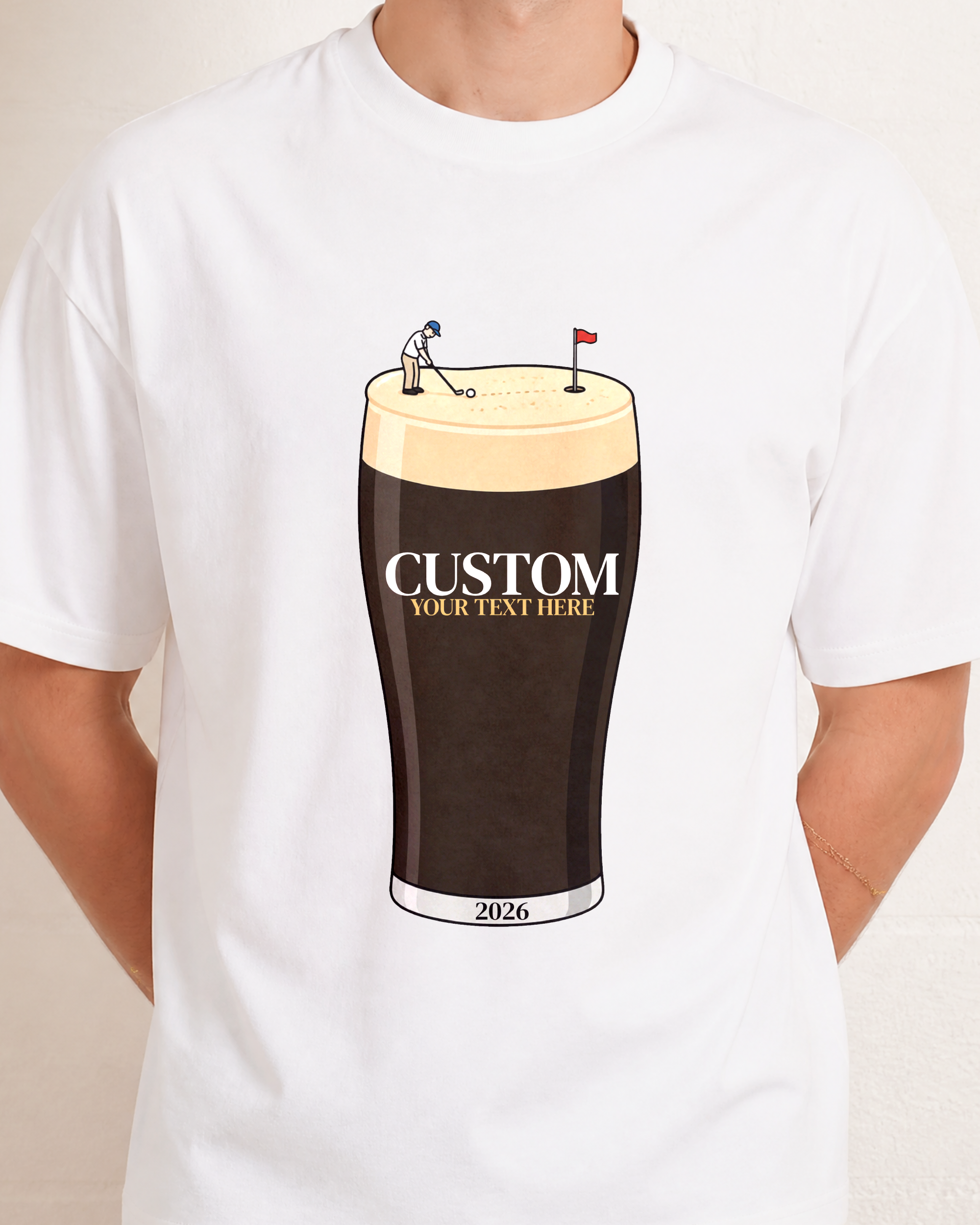 Custom Golf Beer Glass Bachelor Shirt
