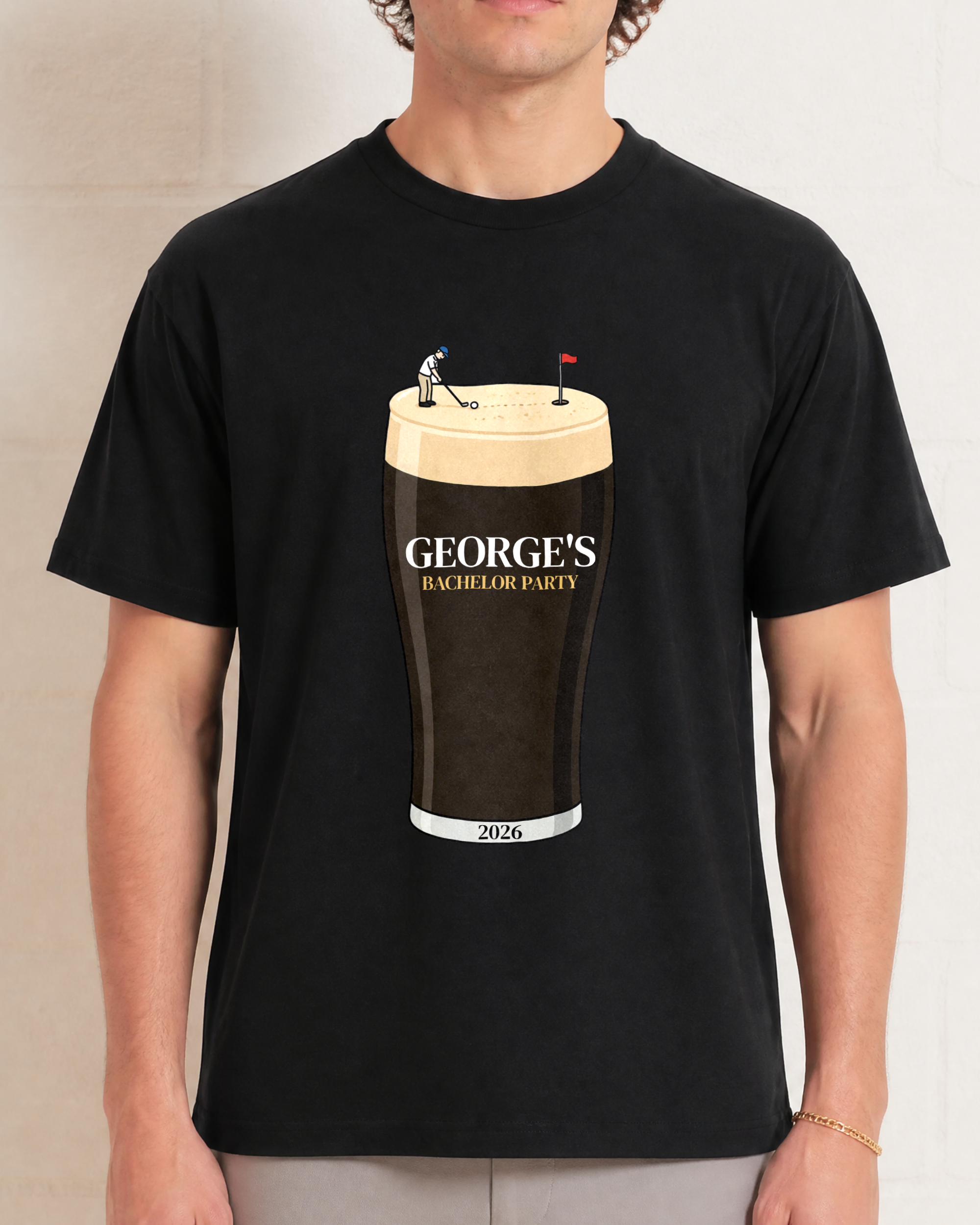 Custom Golf Beer Glass Bachelor Shirt