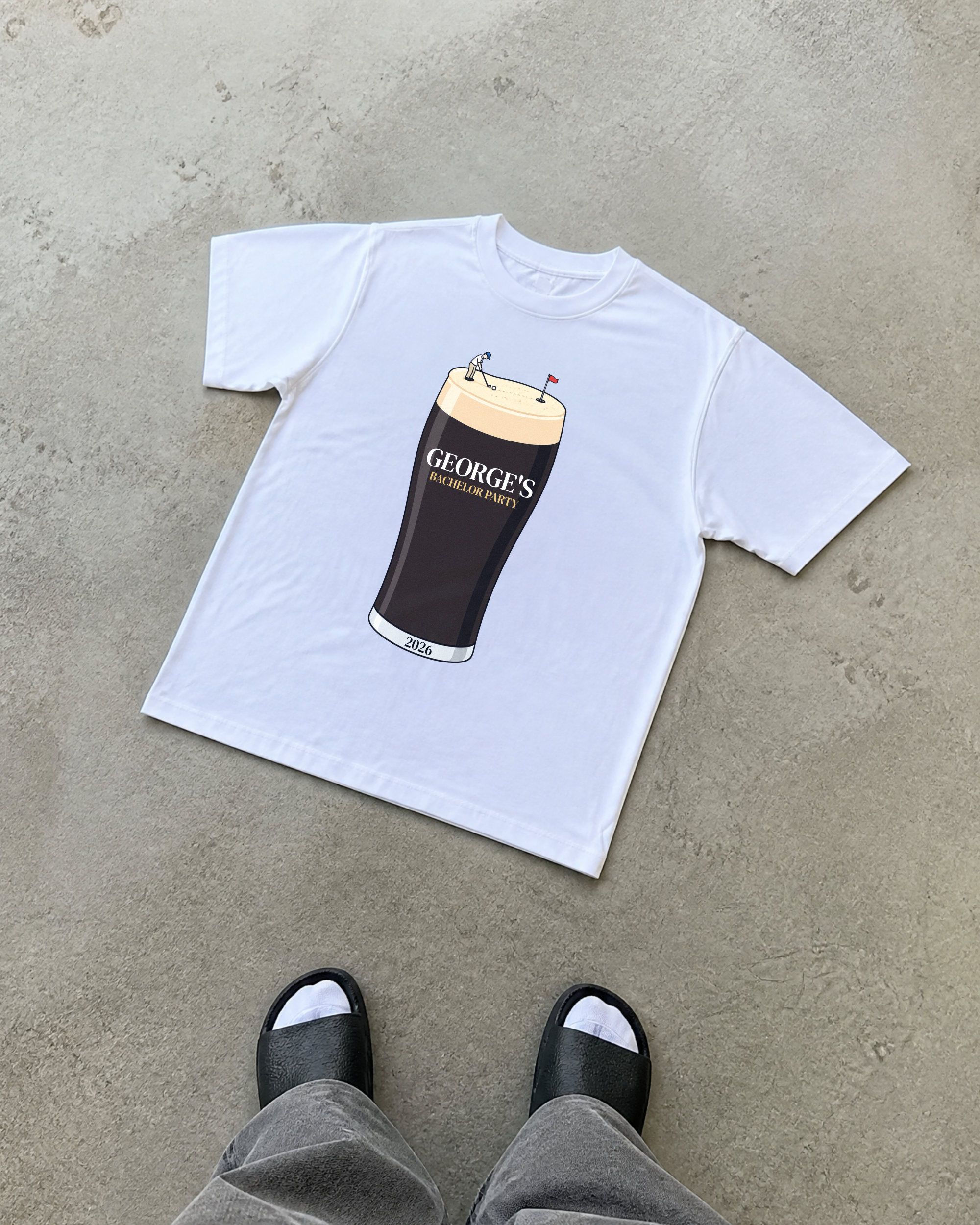 Custom Golf Beer Glass Bachelor Shirt