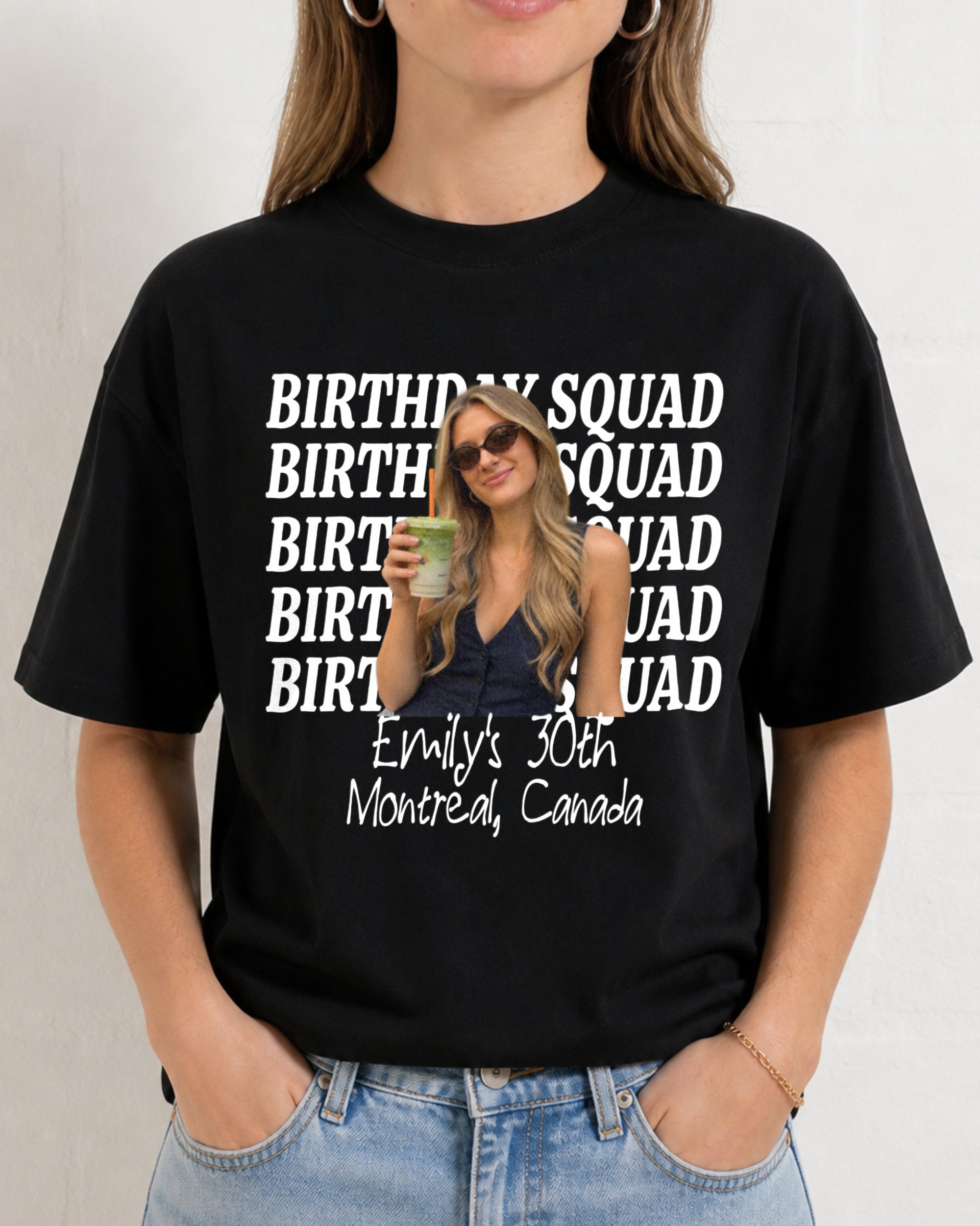 Custom Background Text Birthday Party Shirt