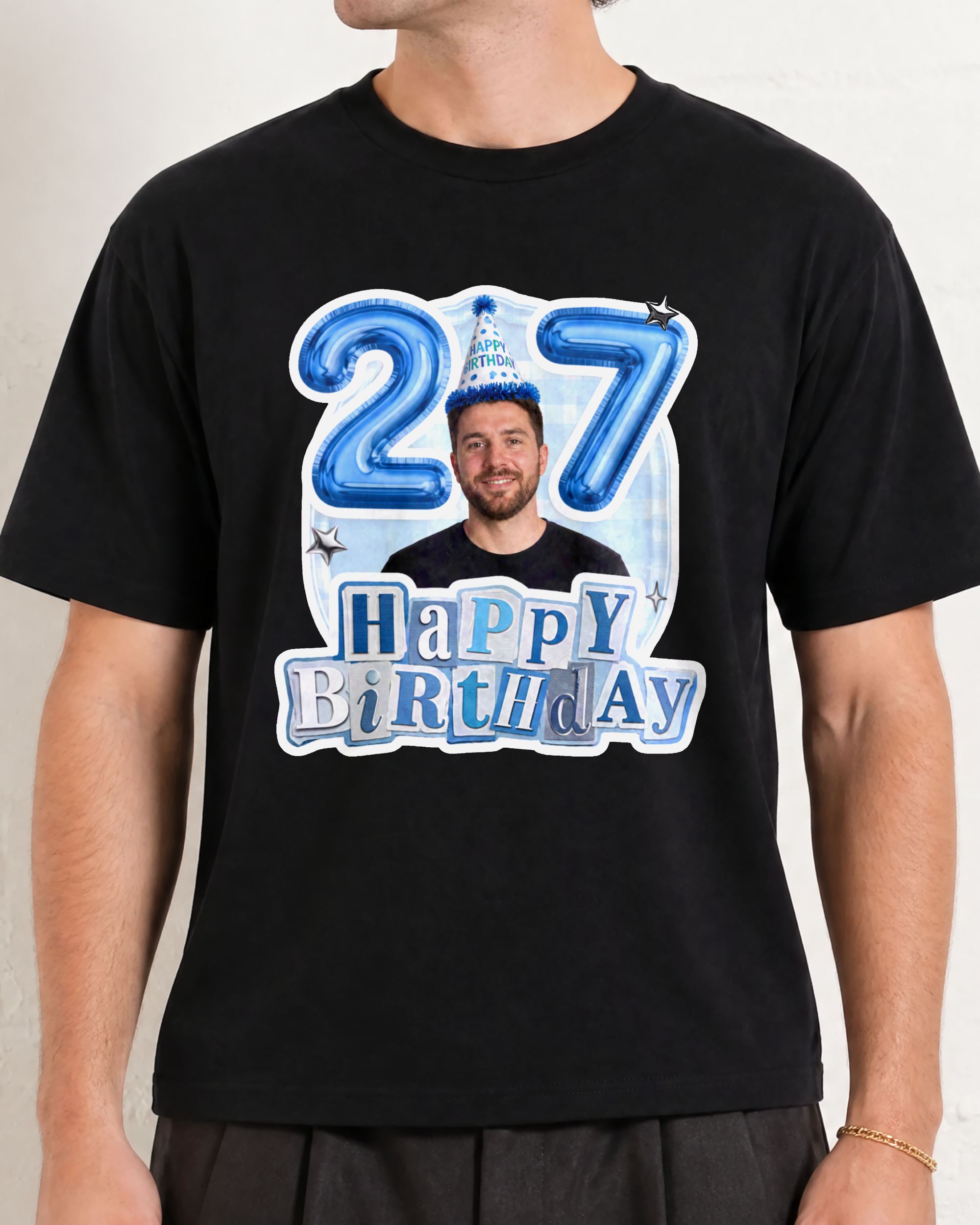 Custom Balloons Picture Collage Birthday Shirt
