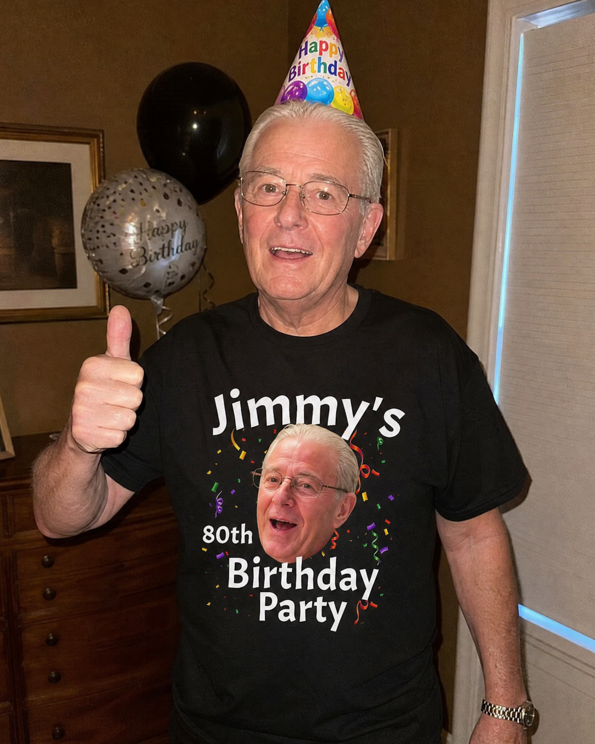 Birthday Face and Text Squad Shirt