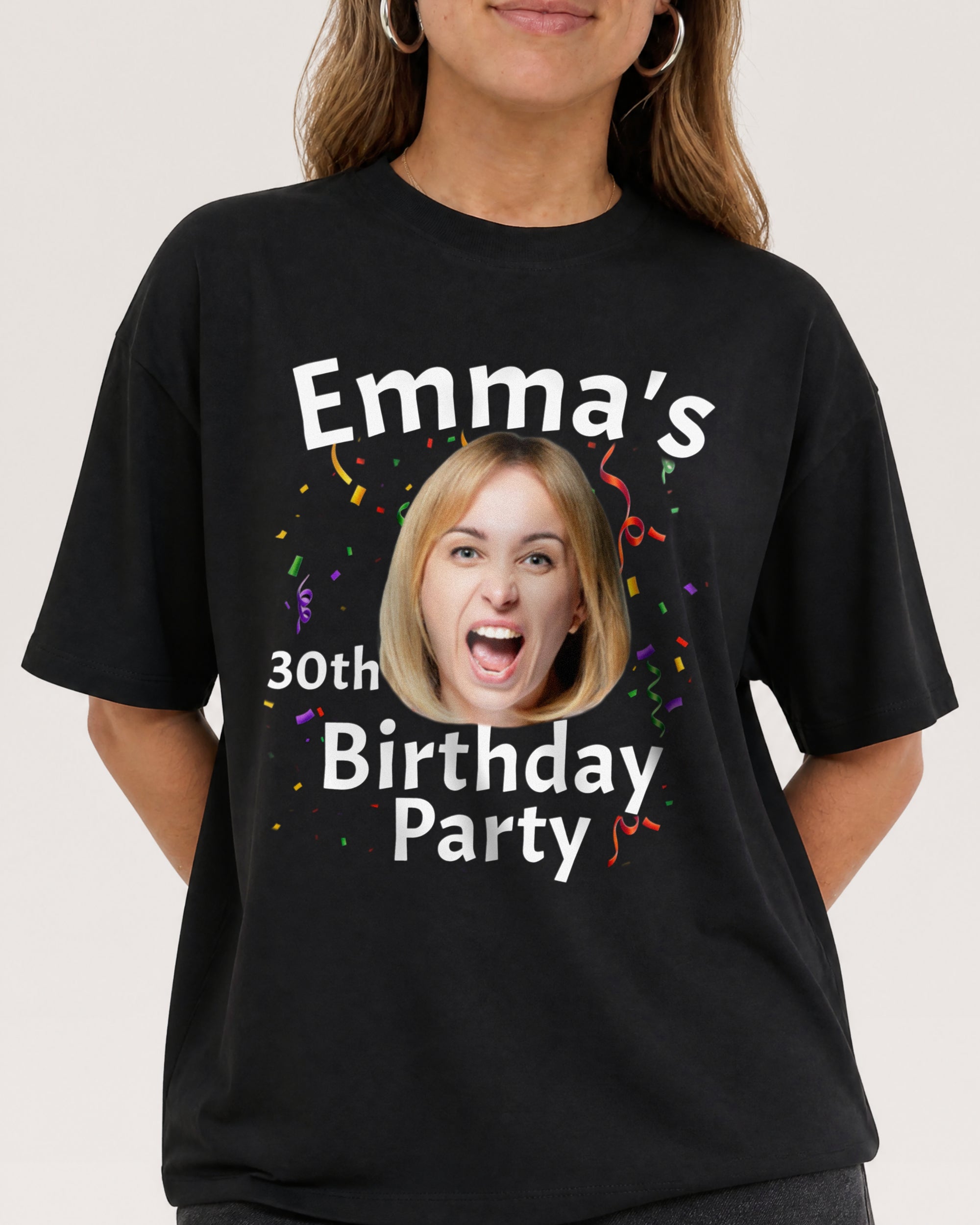 Birthday Face and Text Squad Shirt
