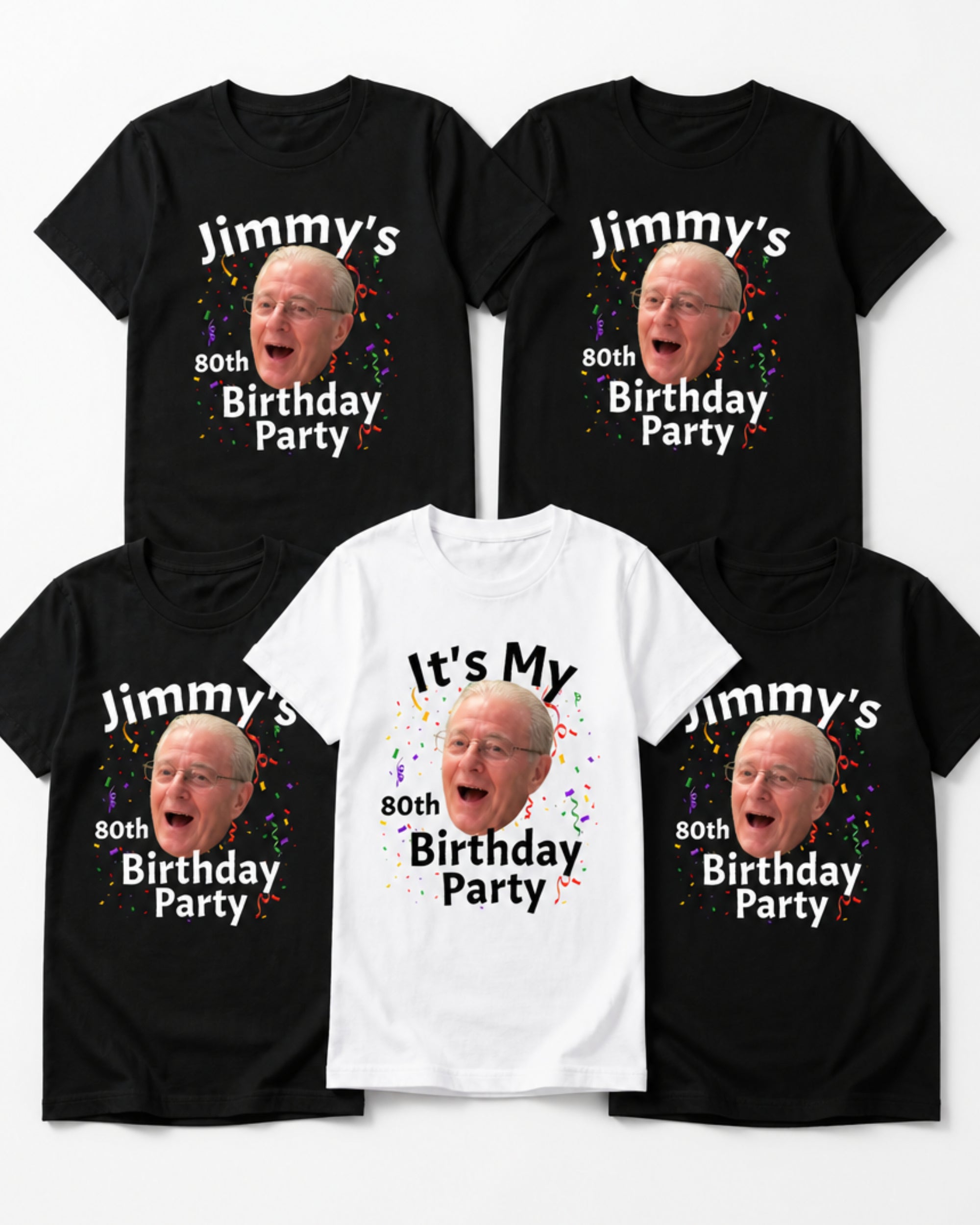 Birthday Face and Text Squad Shirt