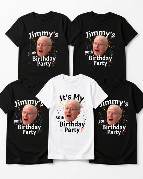 Birthday Face and Text Squad Shirt