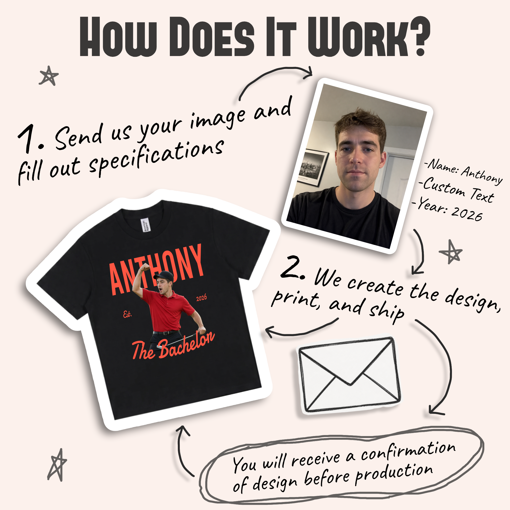 Custom Your Photo Celebrating Bachelor Golf Shirt