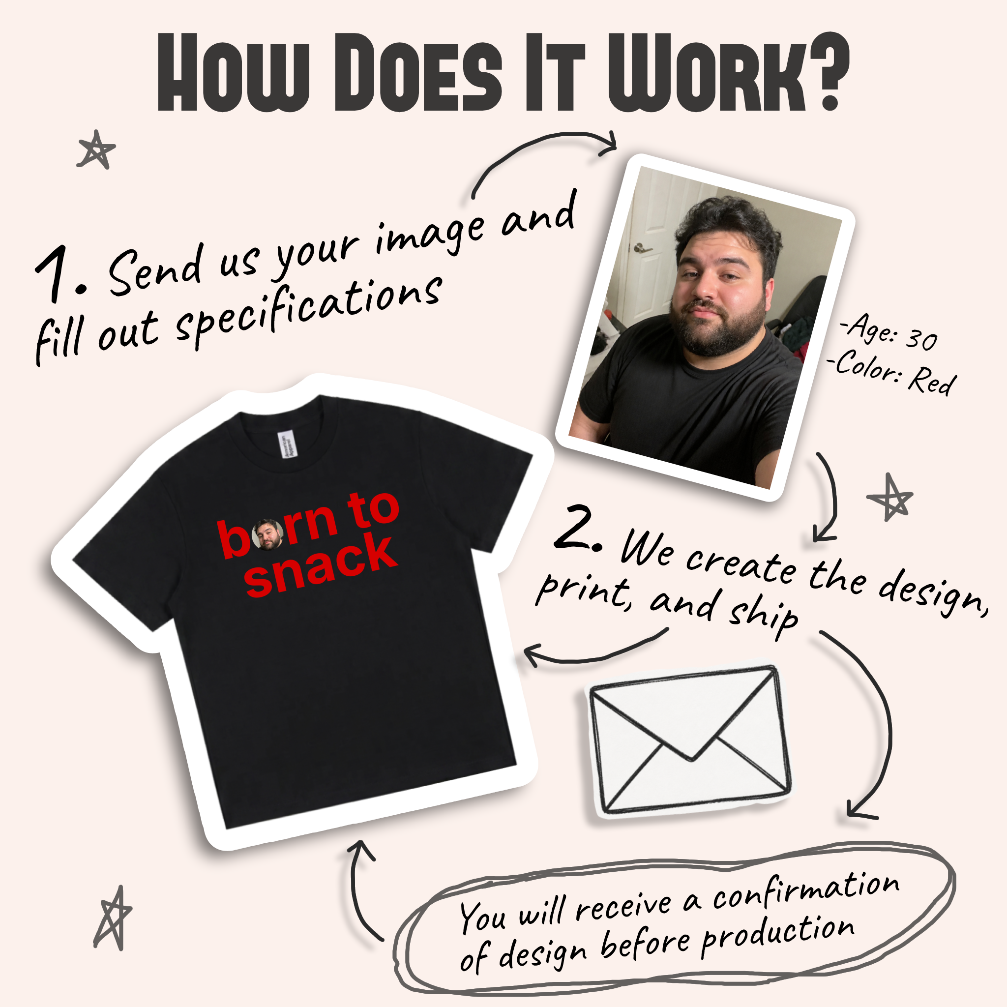 Born to Custom With Face Shirt