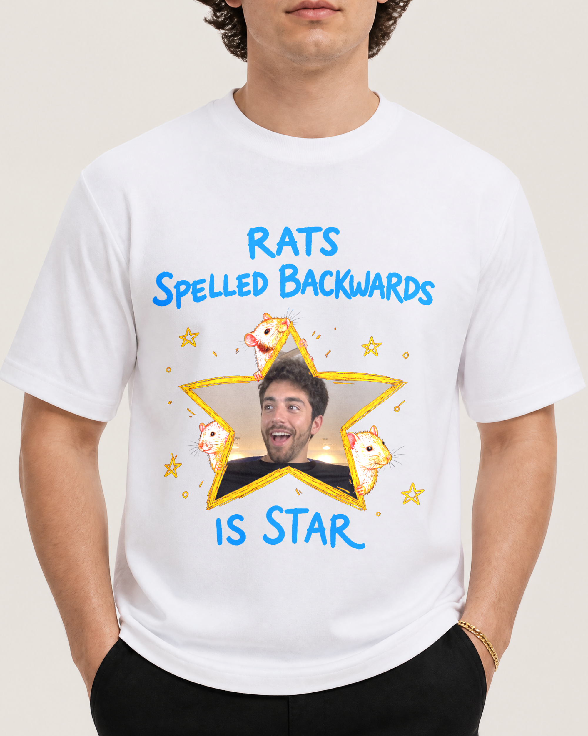 Rat Spelled Backwards Is Star With Your Photo Shirt