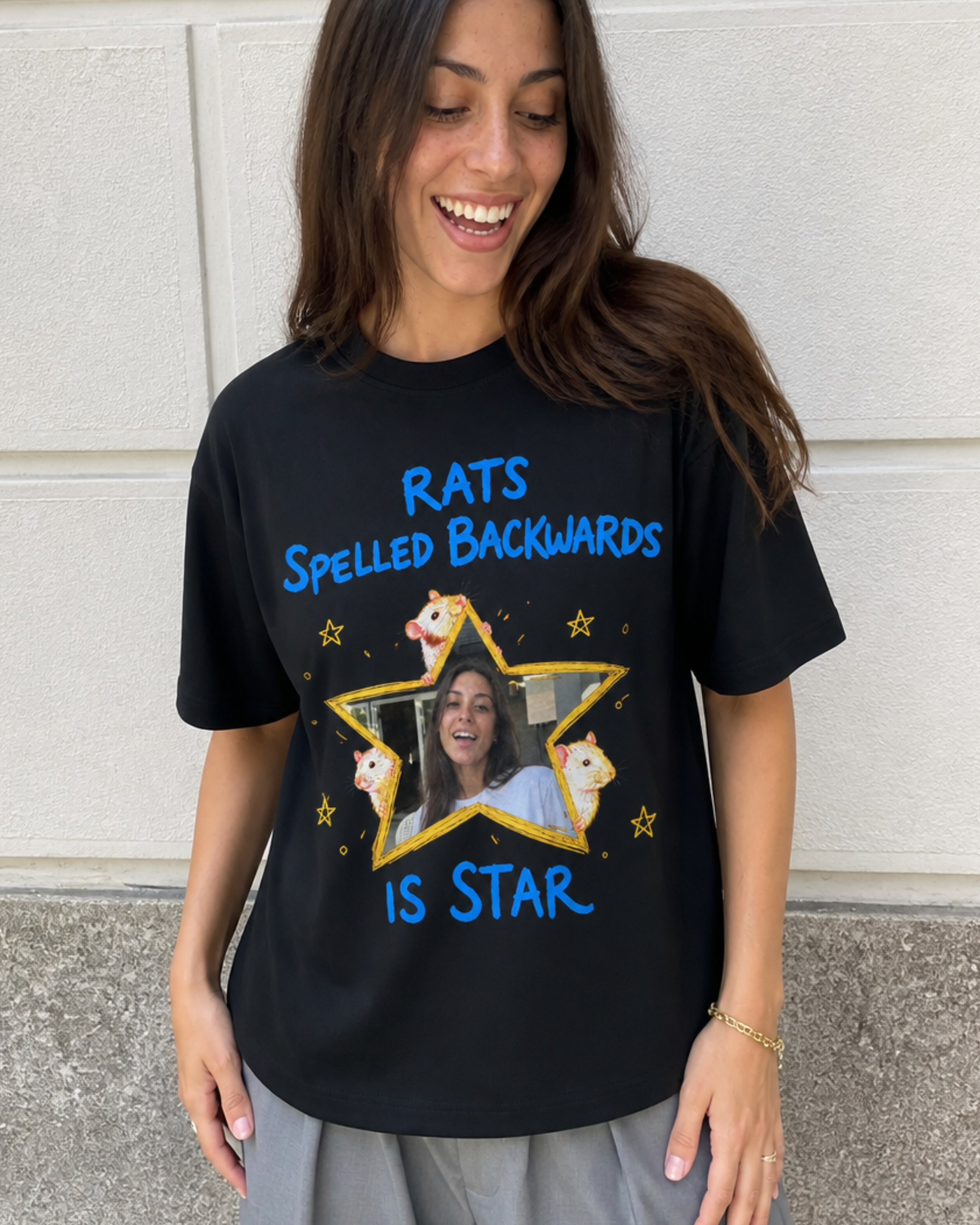 Rat Spelled Backwards Is Star With Your Photo Shirt